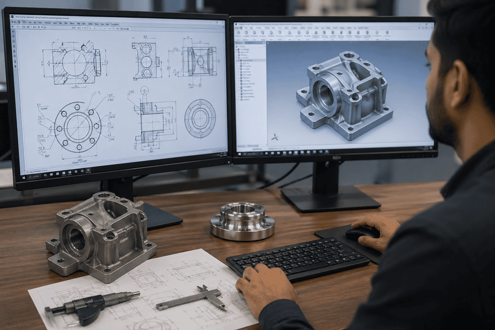 2D CAD + 3D CAD Software + GD&T Training <br> (Design with MFG Methods)