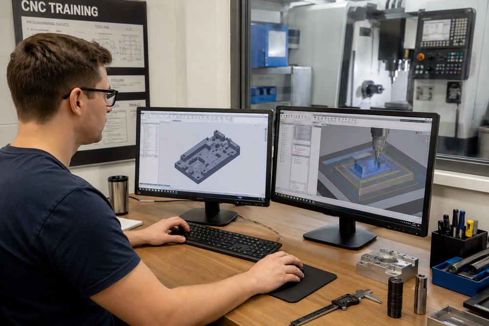 CNC Training with CAM Software + 3D CAD (Product Design for MFG)